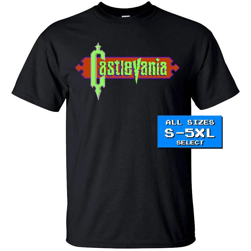Castlevania ЛОГОТИП V1 NES ИГРА DTG ПЕЧАТЬ Футболка Все размеры S-5XL 100% ХЛОПОК
