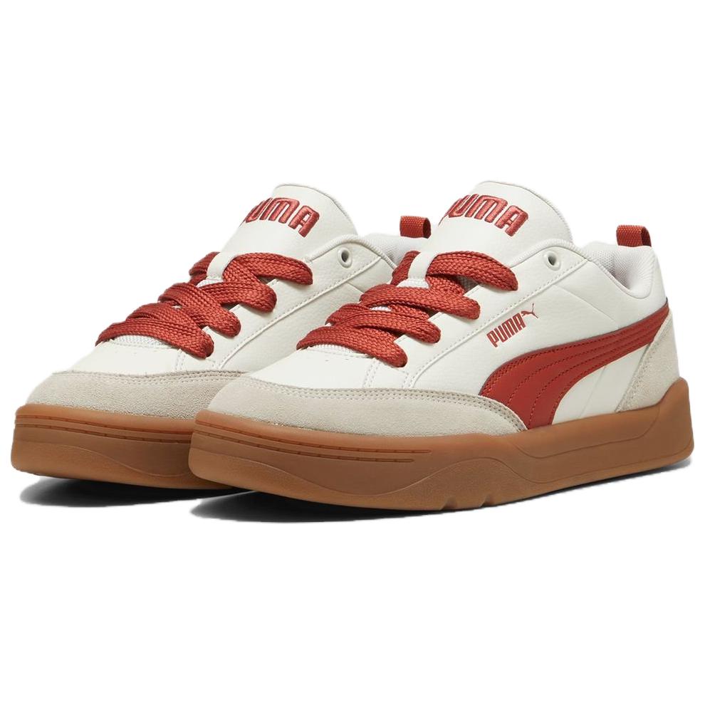 Puma Park Lifestyle Comfortable Fashion Low-Top Sneakers Unisex Sneakers White Red 397262-05