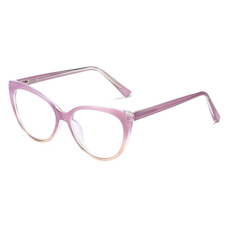 TR material ferrule retro personalized cat eye women's glasses frame, supply flat mirror women