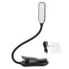 Clip On Reading Light Flexible Gooseneck Design USB Charging Strong Plastic Clip On Book Light for