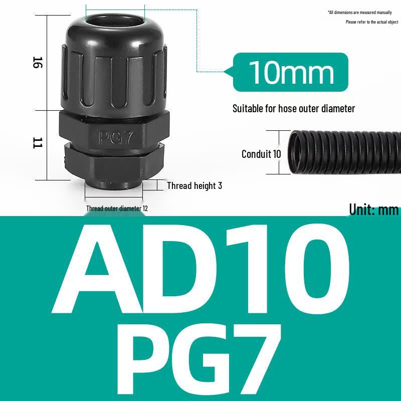 Rendian PA66 Nylon Waterproof Corrugated Pipe Connector