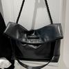 Retro Large-capacity Underarm Bag Women's Bag 2025 Autumn New Soft-faced Simple Tote Bag Fashionable Commuter Messenger Bag
