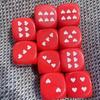 10 шт. 25 мм Акриловые кубики в форме сердца любви с закругленными краями, шестигранные, большие кубики, реквизит для настольных игр для питья, оборудование для казино