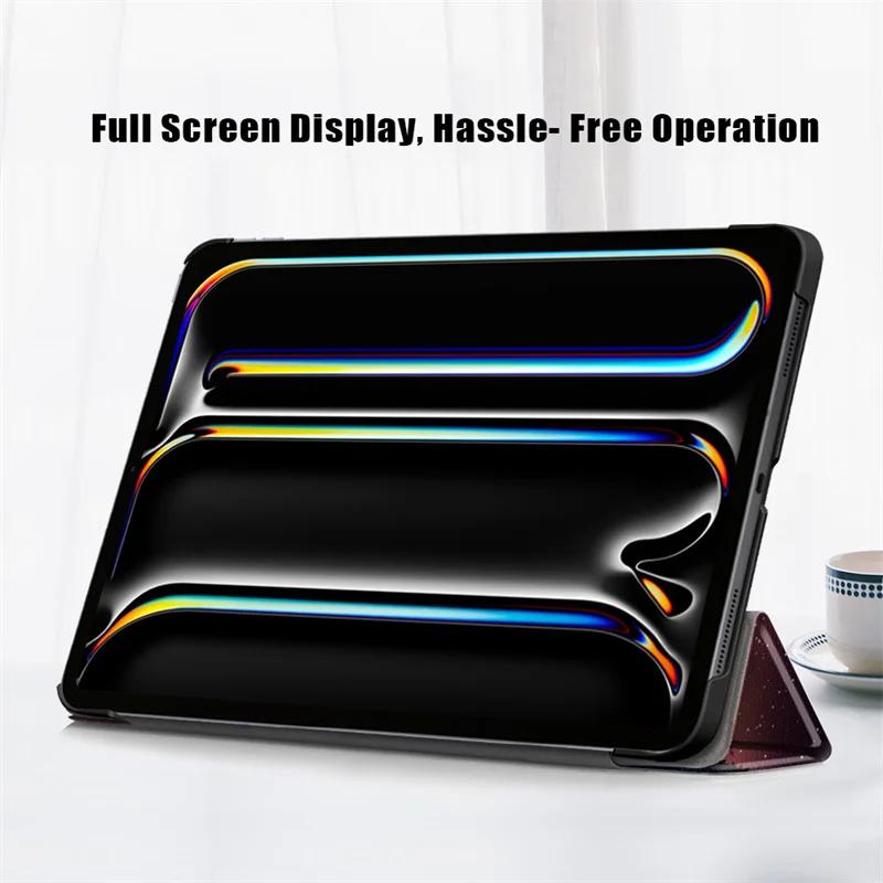 Для iPad Air 11 Air 13 2024 Чехол M2 Магнитный складной PU кожаный жесткий чехол для iPad Pro 11 13 2024 Чехол для планшета