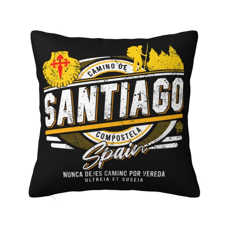 Buen Camino De Santiago Throw Pillow Covers Bedroom Decoration Cute Cushions Cover For Sofa Chair Square Polyester Pillowcase