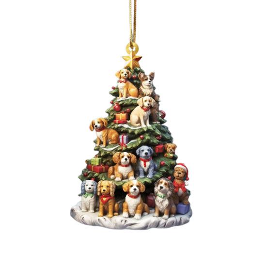 Рождественская елка подвеска акриловая форма дерева книга огурец украшение рождественская елка подвесное украшение для внутреннего наружного зимнего декора ARI