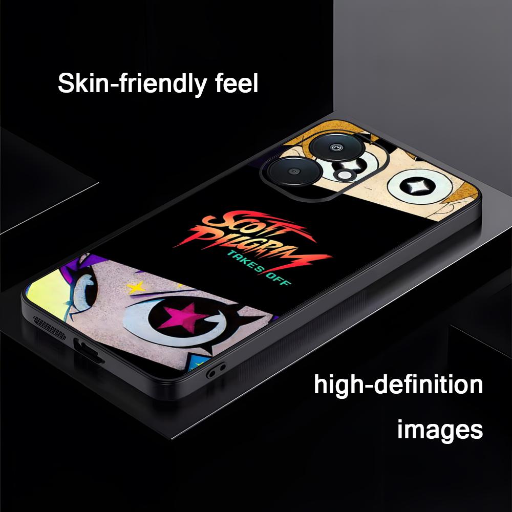 Чехол для телефона Scott Pilgrim Takes Off в стиле аниме для Xiaomi Redmi 14C 13C 12C Note14 13 12 11 10 Pro Plus S Мягкий черный чехол для телефона