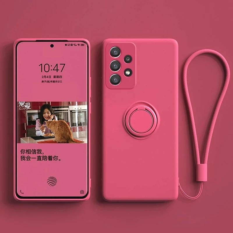 Мягкий силиконовый чехол-держатель для кольца для Samsung Galaxy Note 10 20 S21 S23 Ultra S10 S9 Plus S20 FE S10E S22 5G Мягкий жидкий чехол