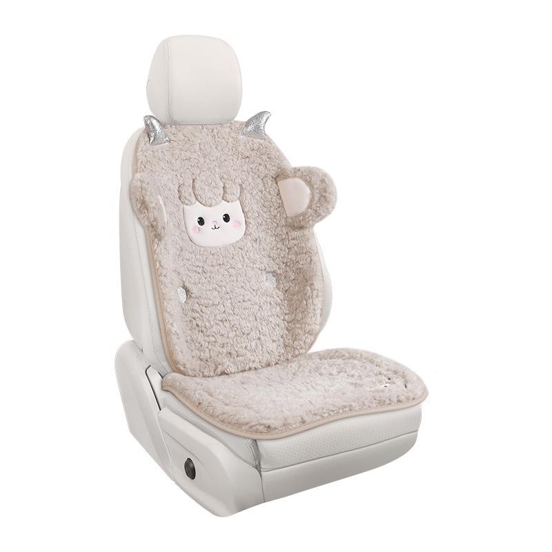 Женский милый мультяшный плюшевый зимний набор из 3 предметов для подушек автомобильных сидений для пятиместных автомобилей