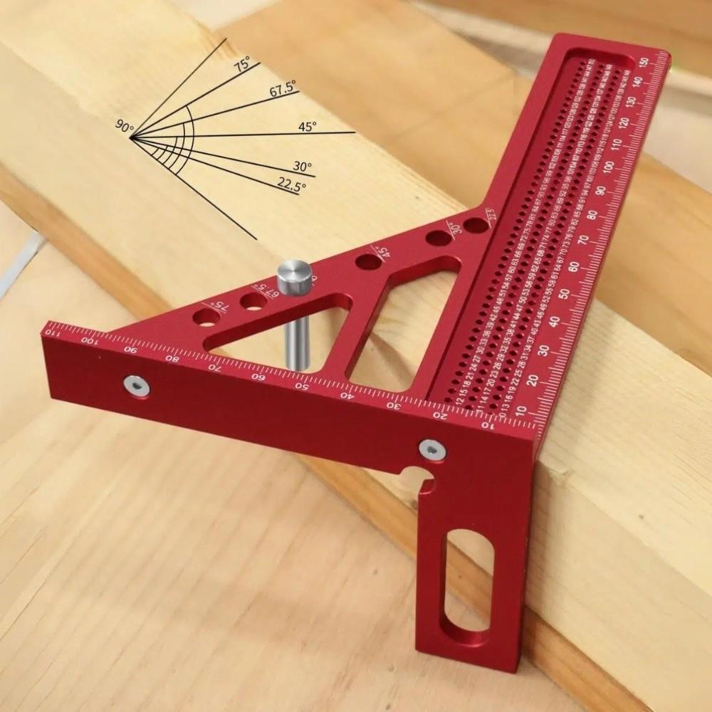3D Design Triangle Measuring Ruler Multipurpose Protractor Marking Tool for Wood DIY
