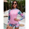 Female Swimsuit With Long Sleeves Swimwear Sports Surfing Tankini Set Beachwear Two-Piece Bathing Suits Pool Women Swimming Suit