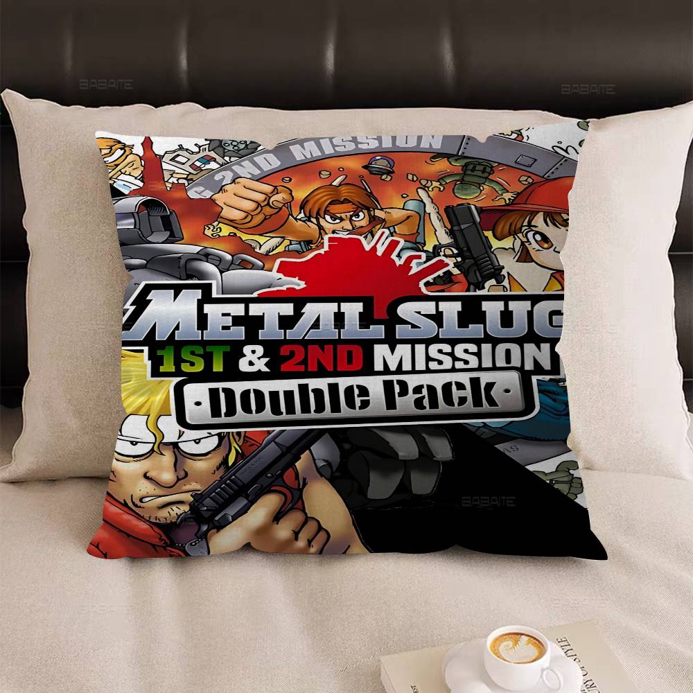 Игровой чехол для подушки Metal Slug Чехол для декоративной подушки в машину для дивана автомобиля Рождественский подарок 40x40 см 45x45 см