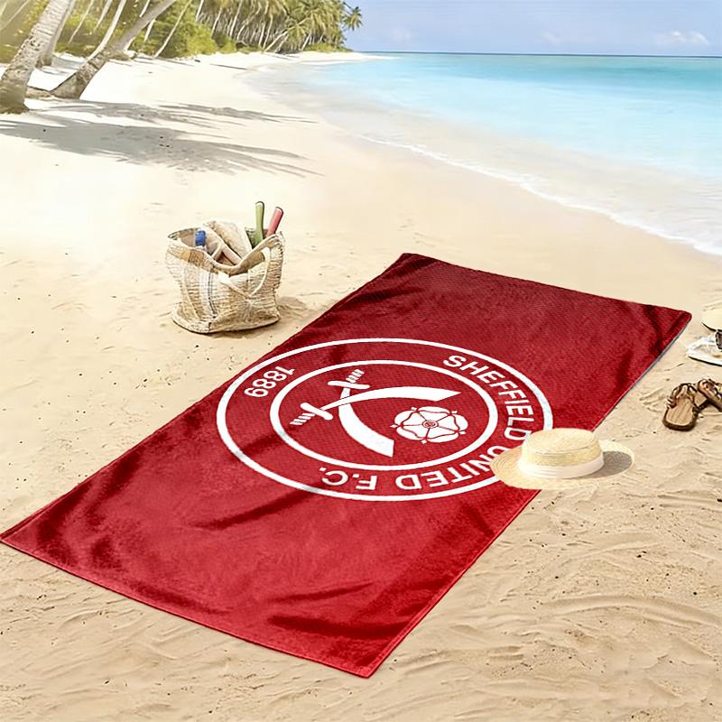 Sheffield United F.C. Полотенце для пляжа с принтом, большое, мягкое, быстросохнущее, для пляжа, кемпинга, плавания