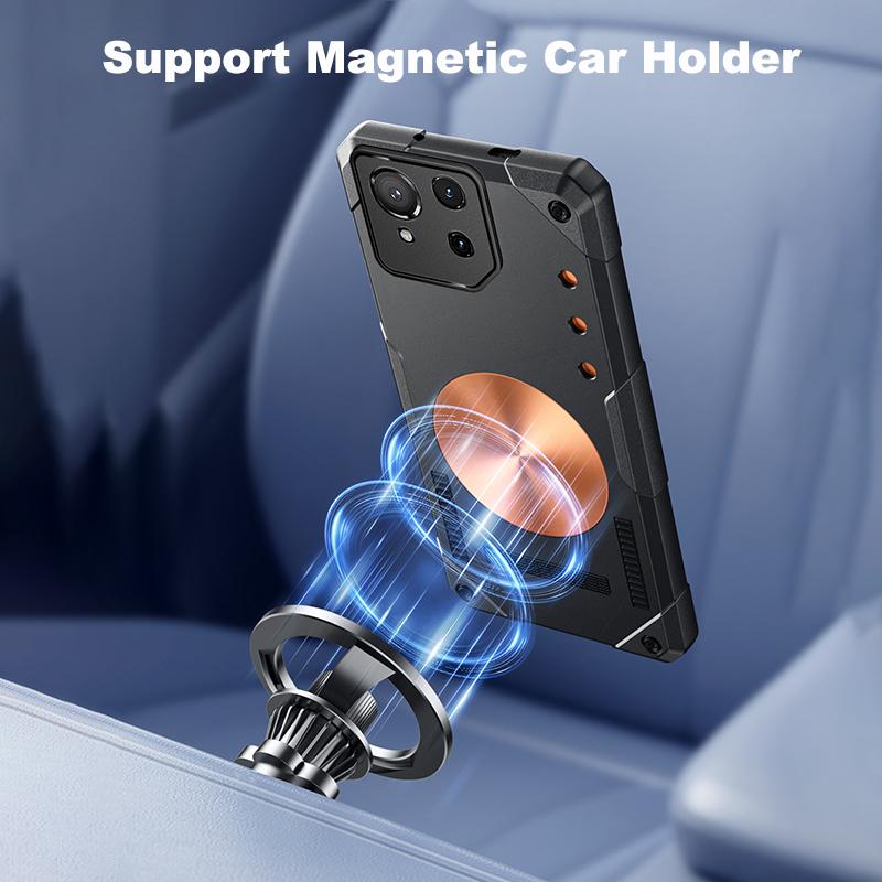 Gaming Dissipate Heat Case for Asus ROG Phone 9 8 Pro 9 8 7 Cover Magnetic Copper for Magnet Car Holder Soft Shockproof Shell