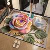 3D Floral Diatomaceous Earth Bathroom Mat - Absorbent, Non-Slip, Fast-Drying Door Mat