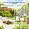 Leak Proof Automatic Bird Water Dispenser Drip Free Vertical Bird Cage Drinking Feeder Gravity Fed Cloud Shaped