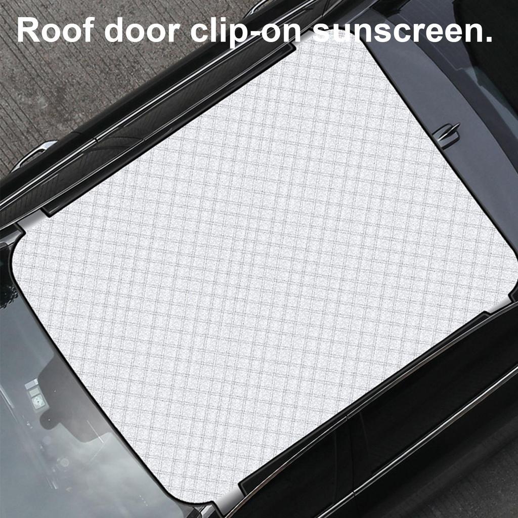 150X115/125cm Waterproof Sunroof Shade Cover, All-Weather Ice & Snow Protection Roof Sunshade for Car SUV, Foldable Heat Block