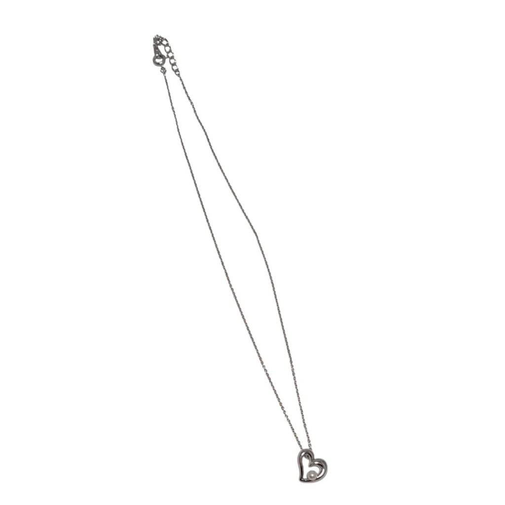 Б/у Как новый Жемчужное сердце Тасаки Ожерелье Серебряный кулон TASAKI Tasaki 3,7 мм Жемчуг Тасаки Женское