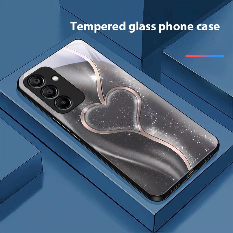 Постепенная Любовь Большой Для Samsung Galaxy A15 5G 54 4G 51 50 24 35 90 71 12 51 53 52S 80 22 34 Черный Закаленное Стекло Чехол для Телефона