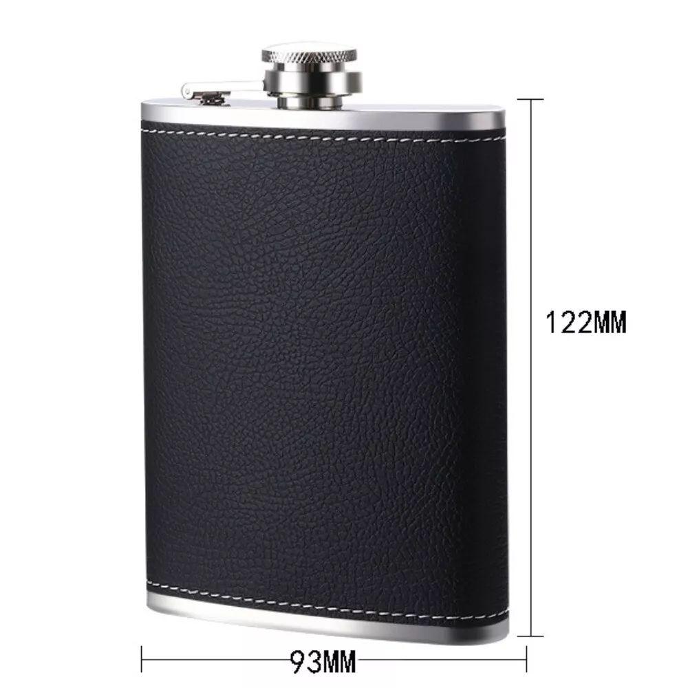Portable Stainless Steel Flask With - Veneer Finish For Outdoor Use