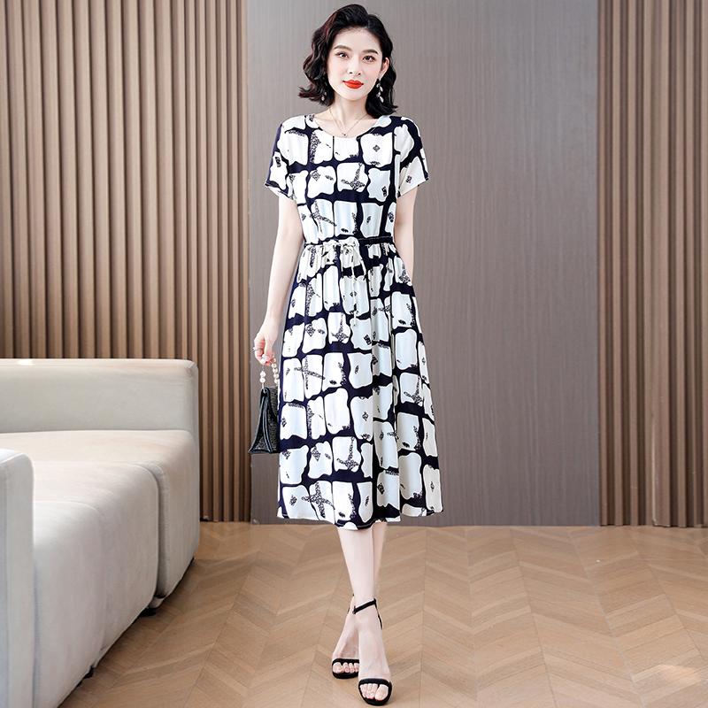 Летние элегантные платья, женские тонкие повседневные летние женские платья с короткими рукавами, винтажная одежда в корейском стиле