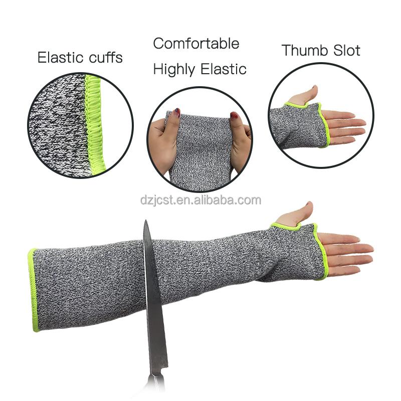 45CM 5-Level HPPE Protective Sleeves with Lengthened Anti-Cutting Arm Protector Abrasion and Tear Resistant Flexible