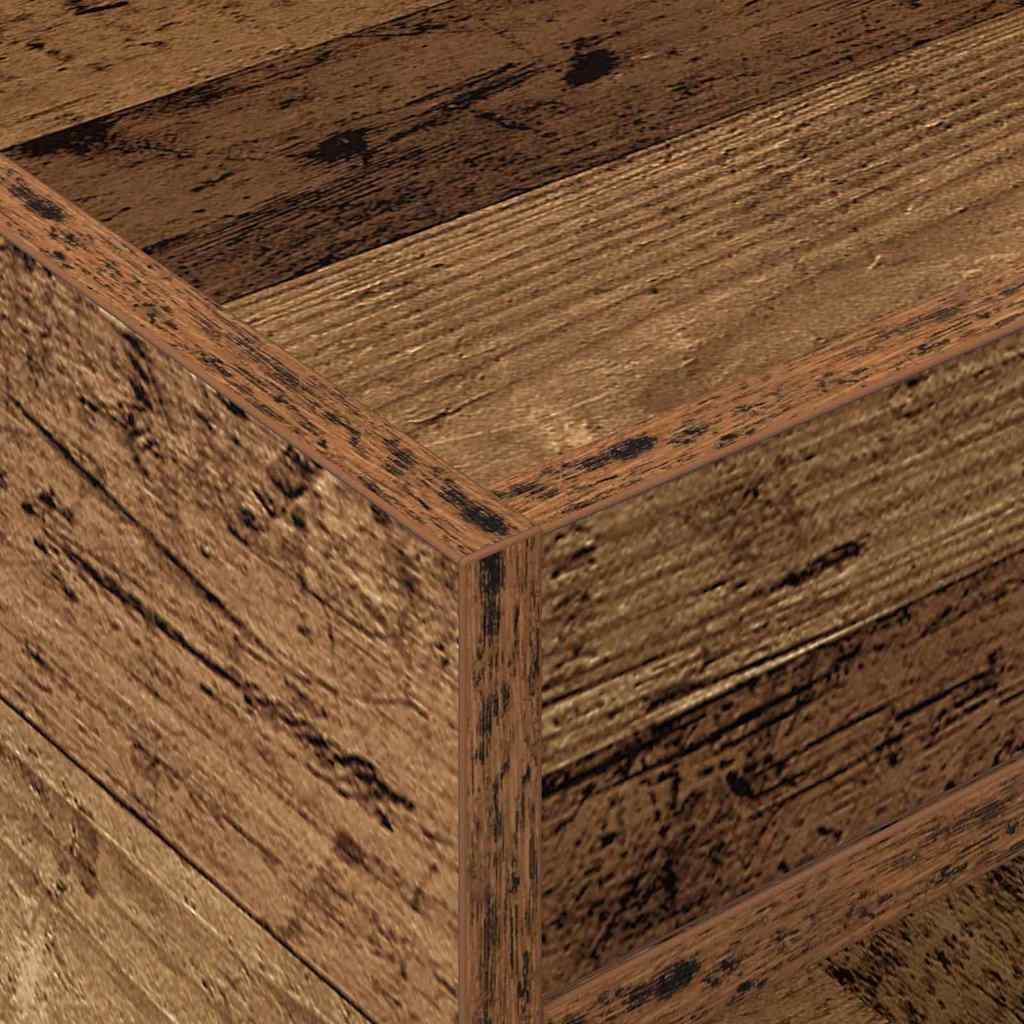 Side Table Reclaimed Wood Look 40 x 40 x 56 cm Engineered Wood