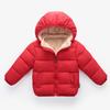 Winter 2025 Cotton Hooded Children's Down Jacket with Fleece Lining - Thickened for Boys and Girls