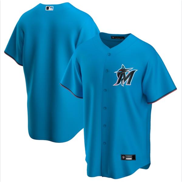 Мужской кардиган-майка Miami Marlins с полной вышивкой, бейсбольная форма