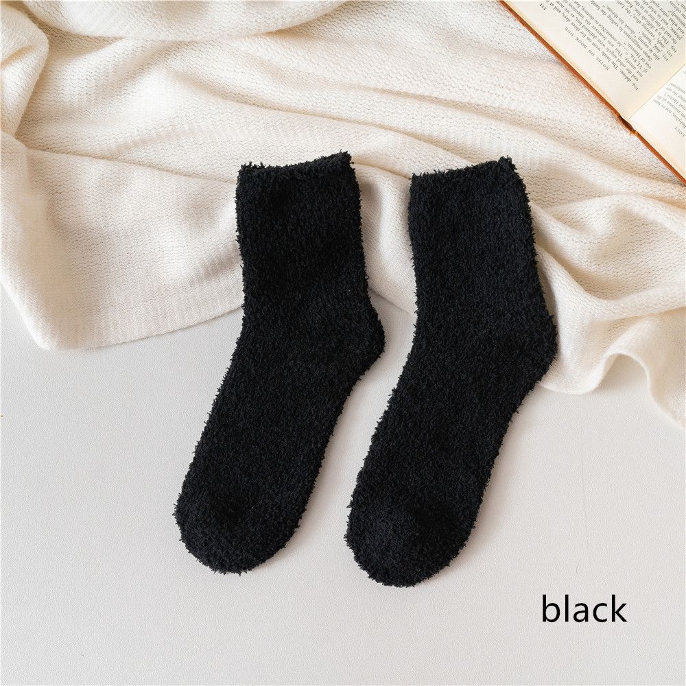 Christmas Gift Winter Warm Breathable Soft Coral Velvet Socks Bed Floor Fluffy Cosy Sleep Socks