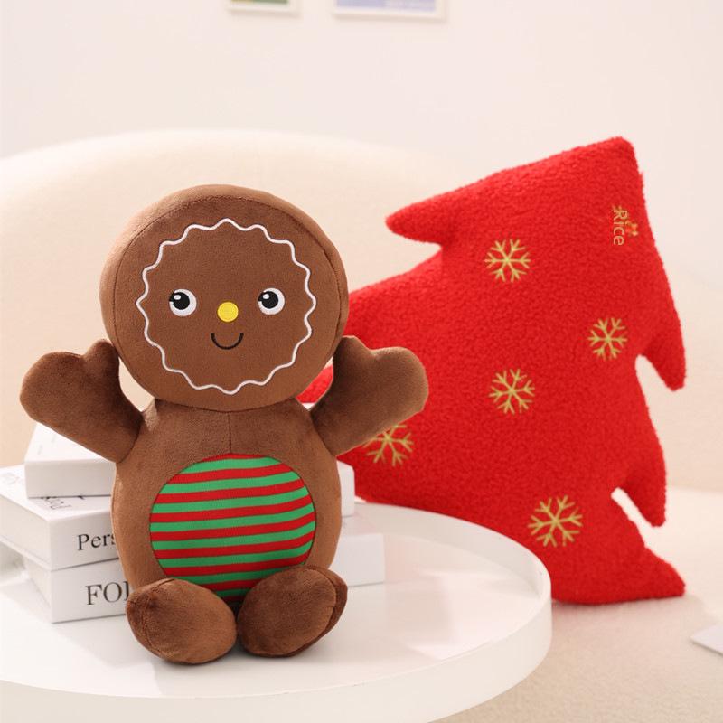 Christmas Gingerbread Man Pillow & Tree Cushion - Holiday Gift for Kids
