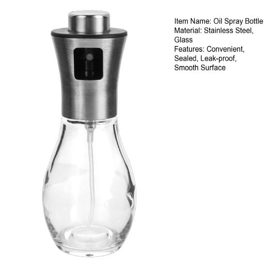 Бутылка для распыления масла. Прозрачный кухонный инвентарь. Многоразовый пресс. Тип распылителя масла. Пустая бутылка. Практичная многоцелевая гладкая поверхность.