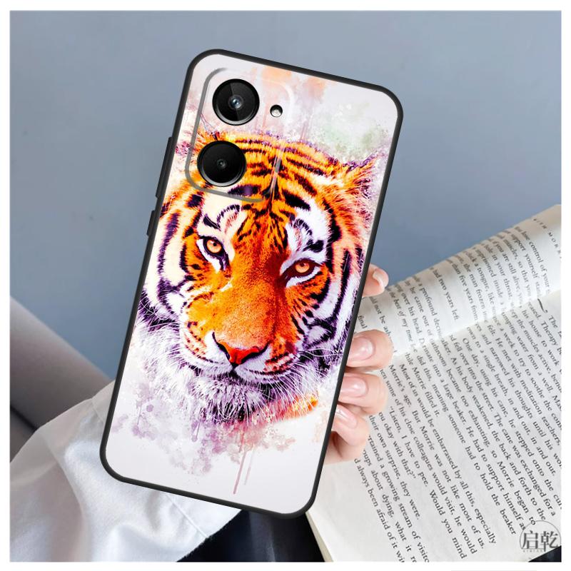Чехол с изображением тигра для Realme 9 10 11 12 Pro Plus GT5 C67 C55 C53 C35 C33 C30 C25s C21Y C15 GT3 GT Neo 5