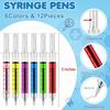 48 Pieces Fun Nurse Pens Set 12 Pcs Syringe Pens 12 Pcs Pill Pens 24 Pcs Blood Bag Sticky Notes Retractable Novelty Ballpoint Pen Cute Ballpoint Pens