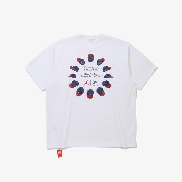 New Era ATlanTa Braves 59fifTy Круглый T-shirt БЕЛЫЙ 15147560