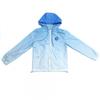 Mens Oversized Hooded Windbreaker Jacket In Gradient Blue Lightweight Cotton Blend Sporty Streetwear Style