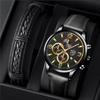 Luxury Mens Sport Watches Luxury Business Quartz Wrist Watch Luminous Clock Male Casual Black Leather Bracelet