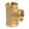 Brass Tee 1/2 Inch, Threaded Tee Fitting for Plumbing and Heating