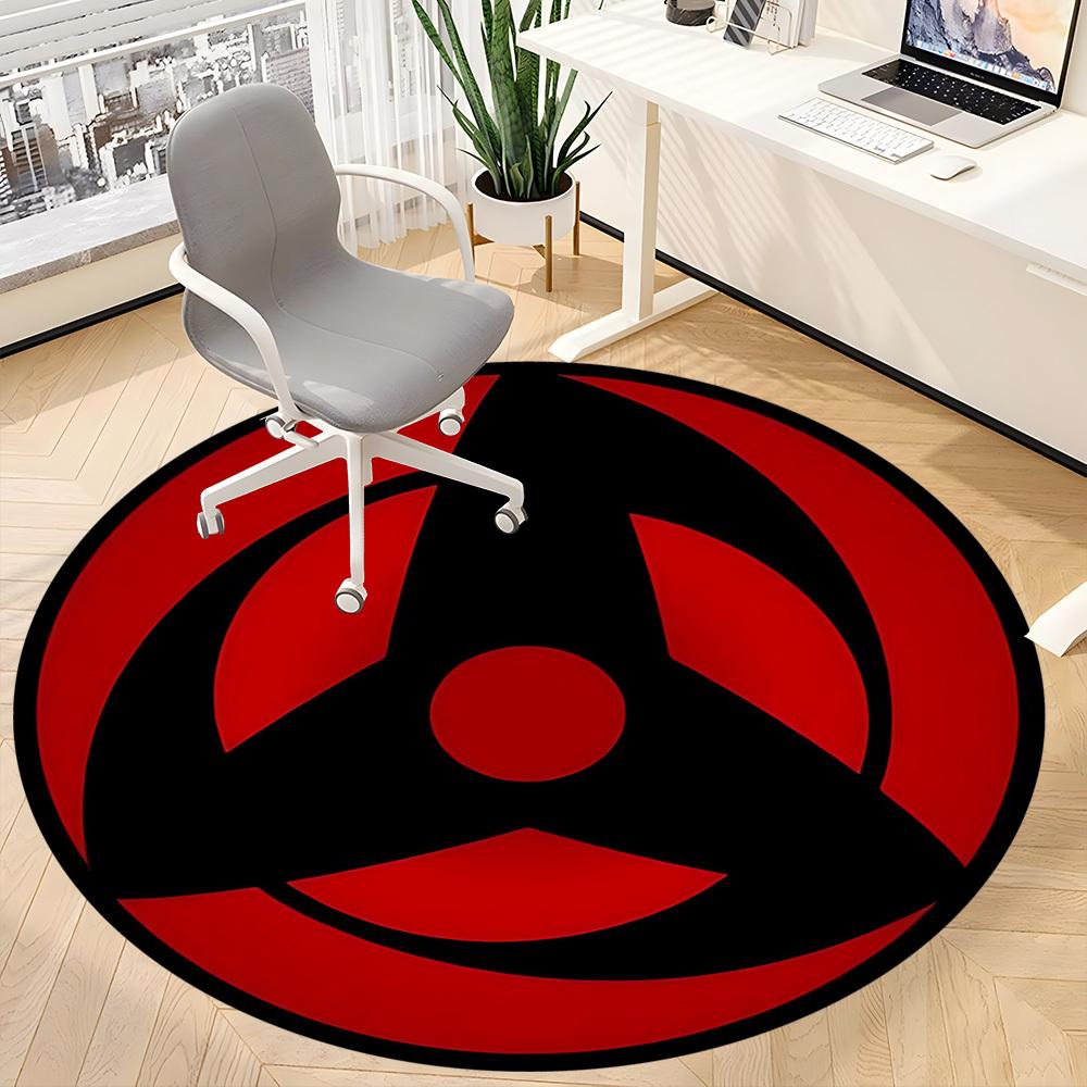 1pc Ninja Symbol Office Round Area Rug, Under Office Chairs Bedroom Living Room Home Decor a0926090