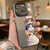 Stacked Colorful Cats Hard Phone Case for Iphone 16 15 14 13 12 11 Pro Max Mini Shockproof Anti-Scratch Protective Cover