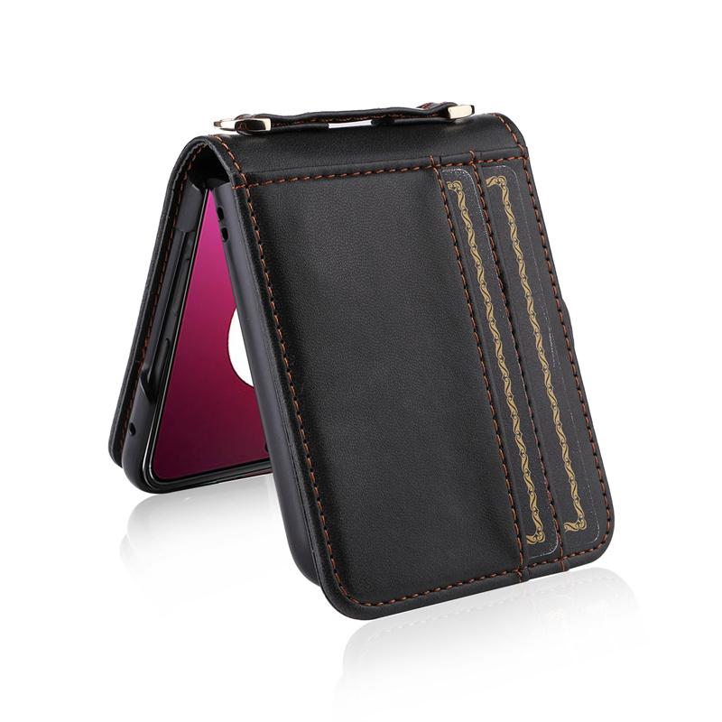 For Motorola Razr 50 Ultra Crossbody Leather Cards Slot Wallet Bag Case For Moto Razr Plus 2026 Portable Lanyard Pocket Cover