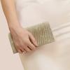 1PC Women Envelope Evening Bag Glitter Ladies Chain Shoulder Bags Shiny Silver Long Purse Female Wedding Party Clutches Mini Handbag