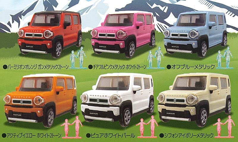 PLUS Suzuki Hustler Полный набор из 6 типов Стенд-камни Гача HUSTLER 1/64 -
