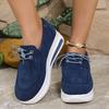 Women's Shoes Summer New Thick-soled Round Head Front Lace-up One-pedal Large-size Women's Single Shoes
