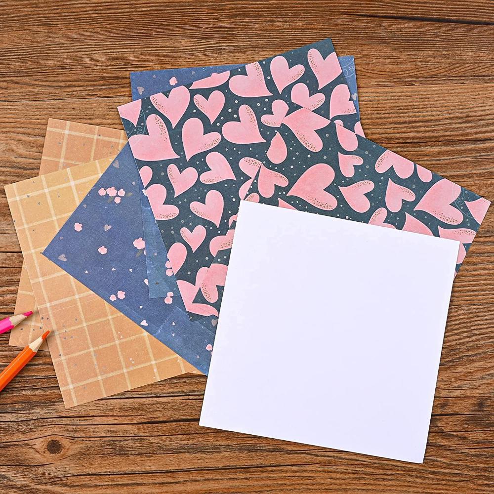 Single-Sided Scrapbook Paper, 6"×6" Scrapbooking Papers Cardstock Patterned Paper Pack, 160Gsm Multi-Colored Scrapbook