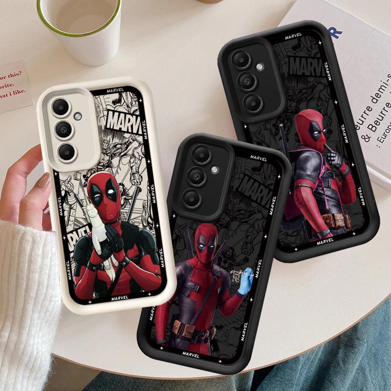 Чехол для телефона Marvel Deadpool для Samsung Galaxy A15 A25 A35 A55 A51 A71 A72 A73 A52 A52s A53 A54 Мягкий 4G 5G Мягкая накладка
