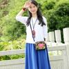 WTEMPO Ethnic Style Flower Bags Women Double-sided Embroidery Canvas Purse Mobile Phone Bag Women's Mini Messenger Bag