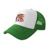 Dragon Design Mesh Baseball Cap Breathable Adjustable Hat with Bold Embroidered Front Panel and Black Trucker Back