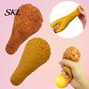 Food Simulation Toy Fried Chicken Leg Squeeze Toy, Soft Slow Rebound Stress Reliever Glue Fidget for Adults And Kids, Realistic Texture Decompression