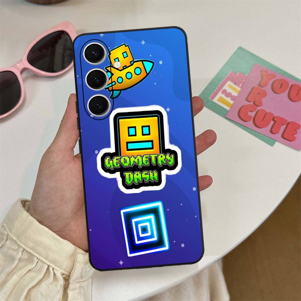 Чехол для телефона Game Geometry Dash Для Samsung S 24 Fe 25 Ultra Plus 20 Lite 21 30 22 23 24 22 Ultra 5G Fundas